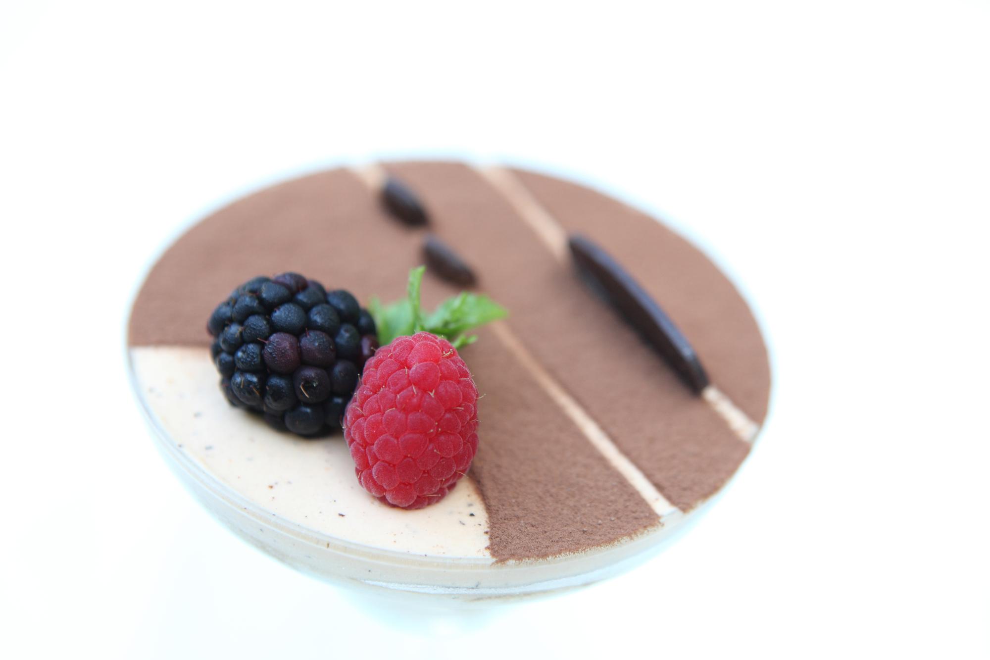 Close-up of plated dessert styling